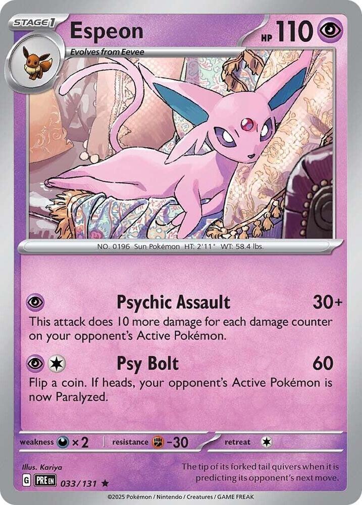 Espeon (033/131) [Scarlet &amp; Violet: Prismatic Evolutions] 