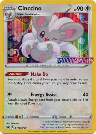 Cinccino (SWSH009) (Prerelease Promo) [Sword &amp; Shield: Black Star Promos] 