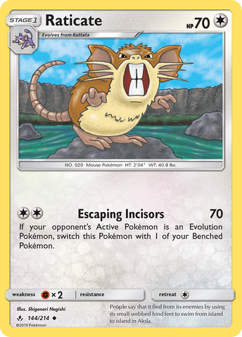 Raticate (144/214) [Sun &amp; Moon: Unbroken Bonds] 