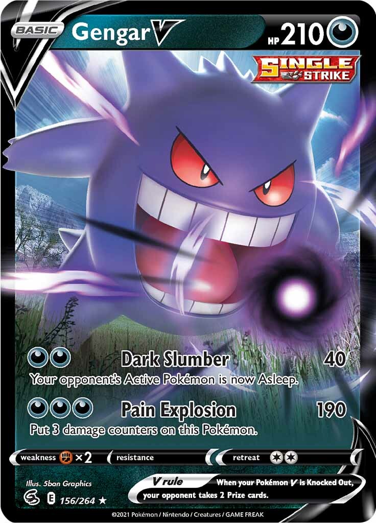 Gengar V (156/264) [Sword &amp; Shield: Fusion Strike] 