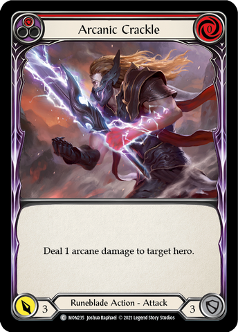 Arcanic Crackle (Red) [MON235-RF] (Monarch) 1st Edition Rainbow Foil 
