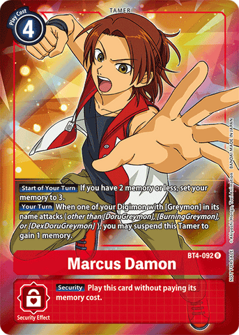 Marcus Damon [BT4-092] (Buy-A-Box Promo) [Great Legend Promos] 
