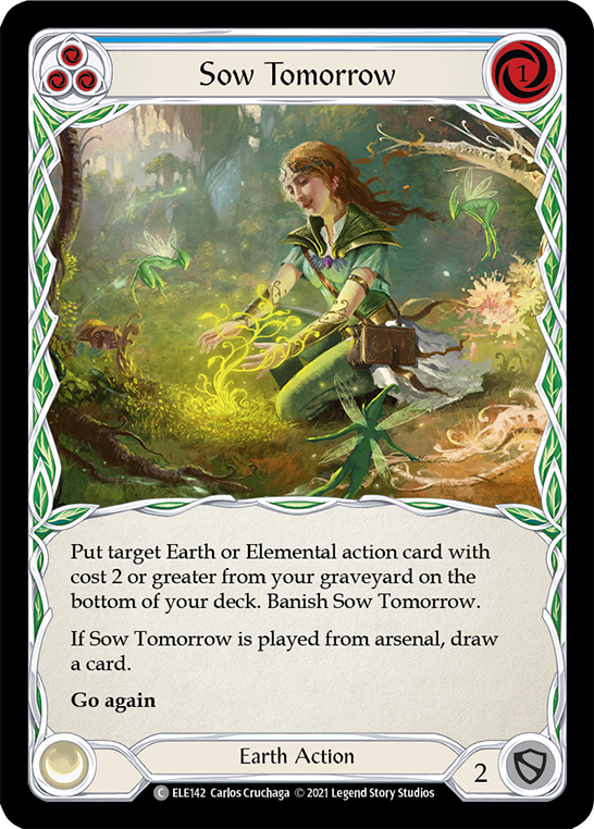 Sow Tomorrow (Blue) [ELE142] (Tales of Aria) 1st Edition Rainbow Foil 