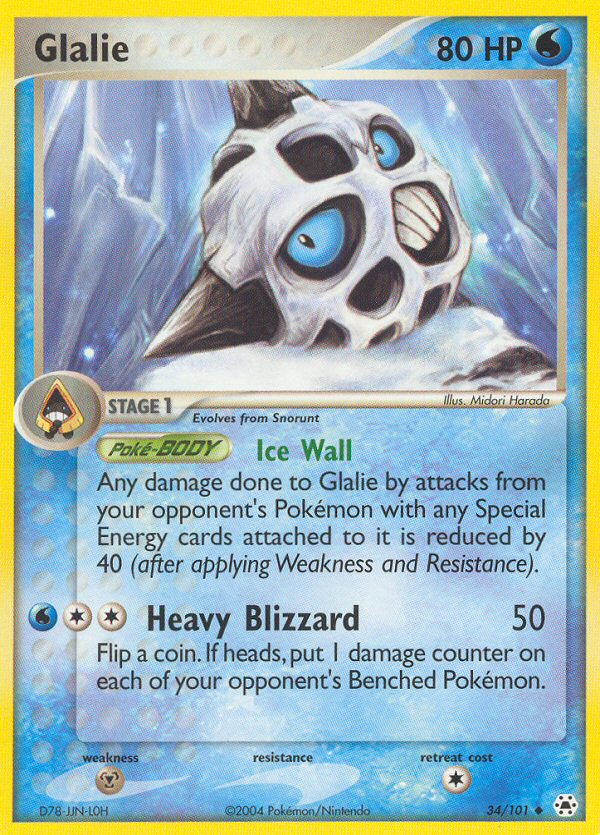 Glalie (34/101) [EX: Hidden Legends] 