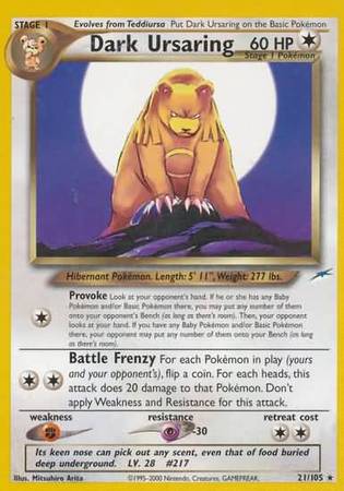 Dark Ursaring (21/105) [Neo Destiny Unlimited] 