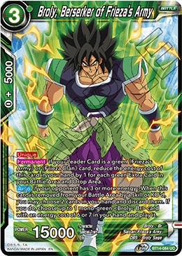 Broly, Berserker of Frieza's Army (BT14-084) [Cross Spirits] 