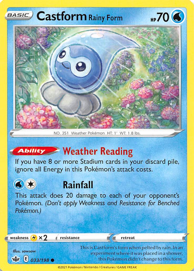 Castform Rainy Form (033/198) [Sword &amp; Shield: Chilling Reign] 
