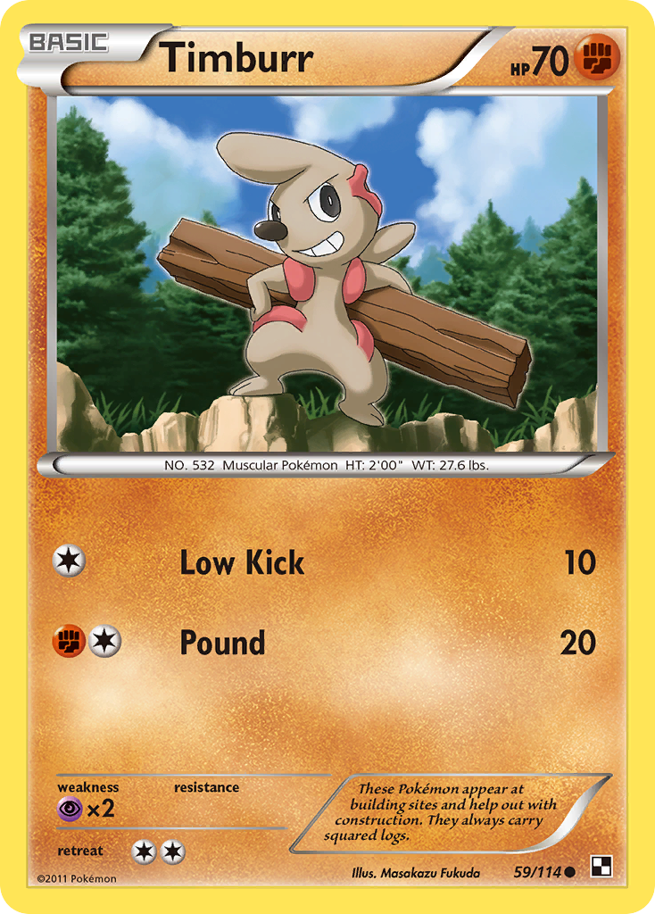 Timburr (59/114) [Black &amp; White: Base Set] 