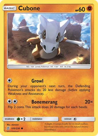 Cubone (105/236) [Sun &amp; Moon: Unified Minds] 