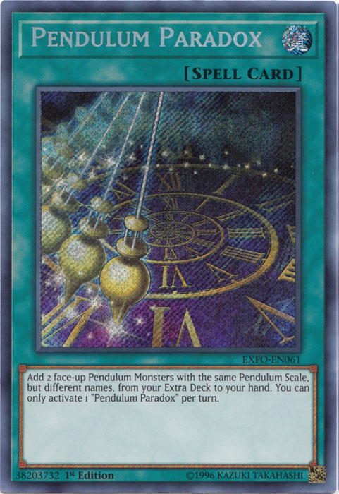 Pendulum Paradox [EXFO-EN061] Secret Rare 