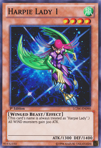 Harpie Lady 1 [LCJW-EN090] Super Rare 