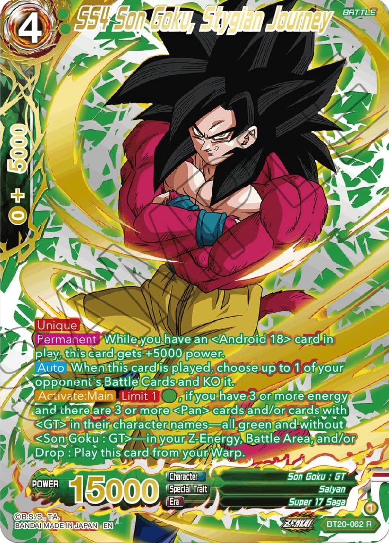 SS4 Son Goku, Stygian Journey (Gold-Stamped) (BT20-062) [Power Absorbed] 
