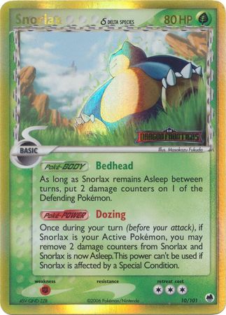 Snorlax (10/101) (Delta Species) (Stamped) [EX: Dragon Frontiers] 