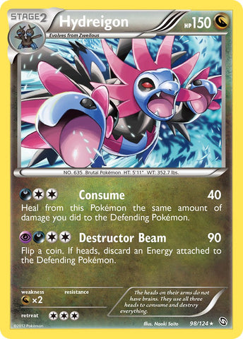 Hydreigon (98/124) (Cracked Ice Holo) (Theme Deck Exclusive) [Black &amp; White: Dragons Exalted] 