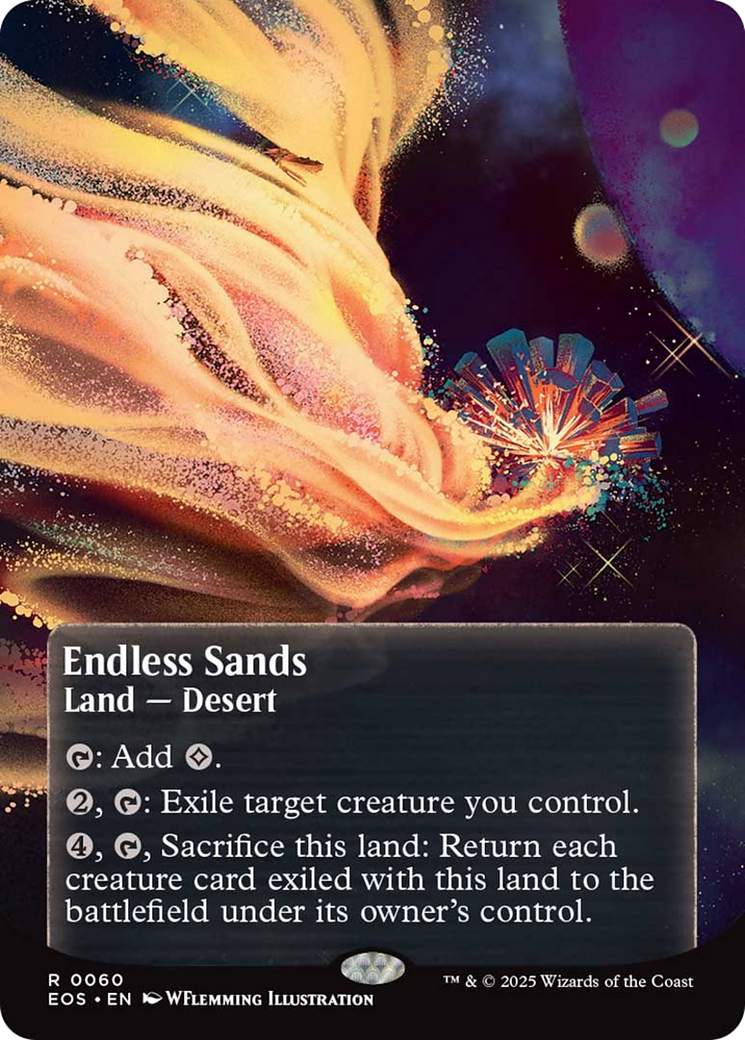 Endless Sands (0060) (Borderless) (Galaxy Foil) [Edge of Eternities: Stellar Sights] 