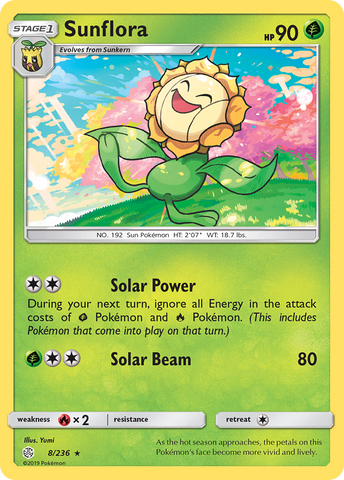 Sunflora (8/236) [Sun &amp; Moon: Cosmic Eclipse] 