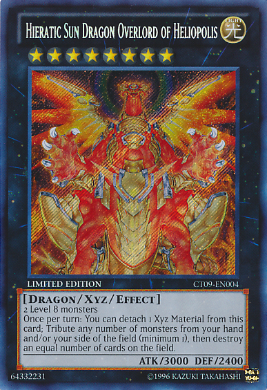 Hieratic Sun Dragon Overlord of Heliopolis [CT09-EN004] Secret Rare 