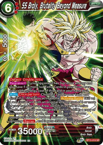 SS Broly, Brutality Beyond Measure (BT15-019) [Saiyan Showdown] 