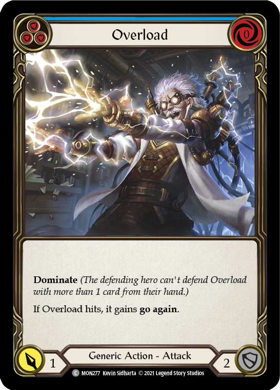 Overload (Blue) [MON277-RF] (Monarch) 1st Edition Rainbow Foil 