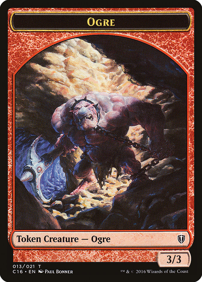 Beast // Ogre Double-Sided Token [Commander 2016 Tokens] 