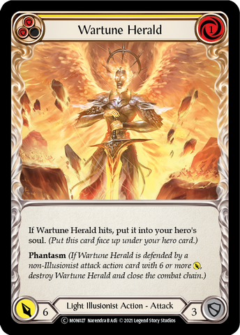 Wartune Herald (Yellow) [U-MON027-RF] (Monarch Unlimited) Unlimited Rainbow Foil 