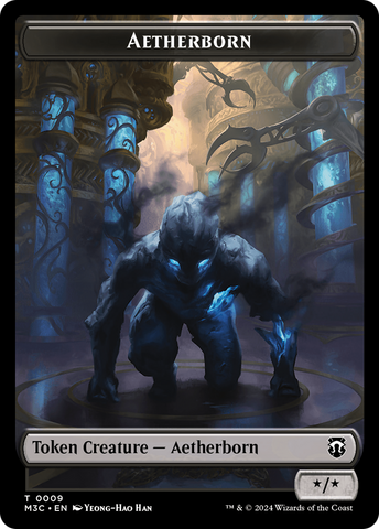 Aetherborn (Ripple Foil) // Thopter Double-Sided Token [Modern Horizons 3 Commander Tokens] 