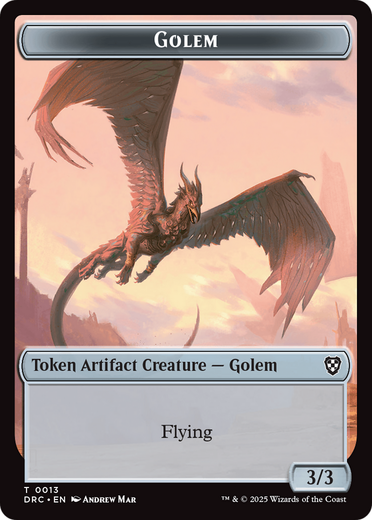 Construct // Golem (0013) Double-Sided Token [Aetherdrift Tokens] 