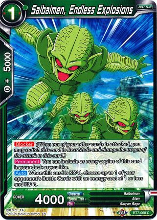 Saibaimen, Endless Explosions (BT7-068) [Assault of the Saiyans] 