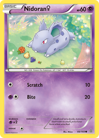 Nidoran (66/160) (Female) [XY: Primal Clash] 