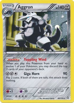 Aggron (80/124) (Cosmos Holo) [Black &amp; White: Dragons Exalted] 