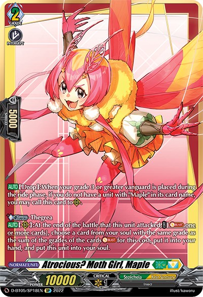 Atrocious? Moth Girl, Maple (D-BT05/SP18EN) [Triumphant Return of the Brave Heroes]