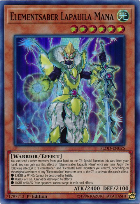Elementsaber Lapauila Mana [FLOD-EN025] Super Rare 