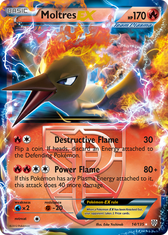 Moltres EX (14/135) [Black &amp; White: Plasma Storm] 