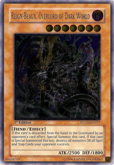 Reign-Beaux, Overlord of Dark World [STON-EN017] Ultimate Rare 
