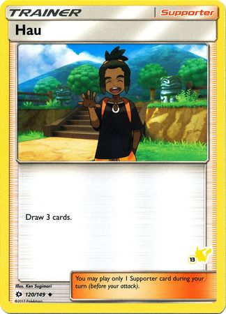 Hau (120/149) (Pikachu Stamp #13) [Battle Academy 2020] 