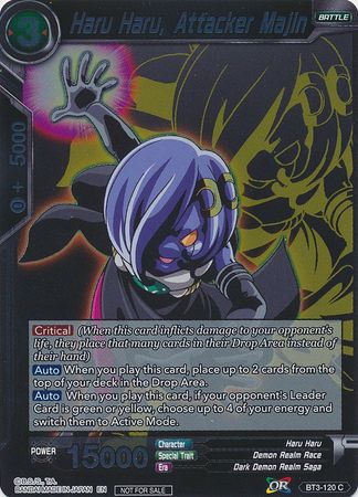 Haru Haru, Attacker Majin (Event Pack 3 - 2019) (BT3-120_PR) [Promotion Cards] 