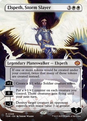 Elspeth, Storm Slayer (Borderless) [Tarkir: Dragonstorm] 