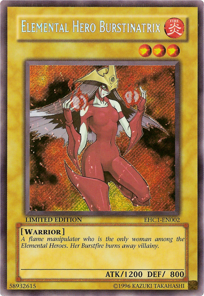 Elemental Hero Burstinatrix [EHC1-EN002] Secret Rare 