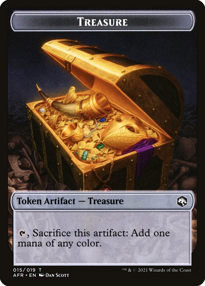 Wolf (014) // Treasure (015) Double-Sided Token [Challenger Decks 2022 Tokens] 