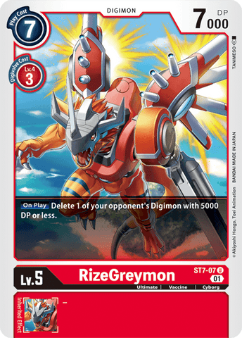 RizeGreymon [ST7-07] [Starter Deck: Gallantmon] 