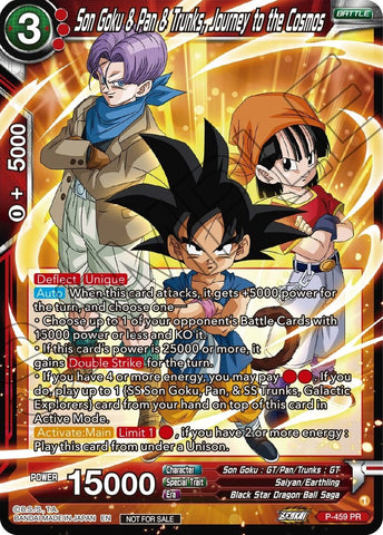 Son Goku &amp; Pan &amp; Trunks, Journey to the Cosmos (Z03 Dash Pack) (P-459) [Promotion Cards] 