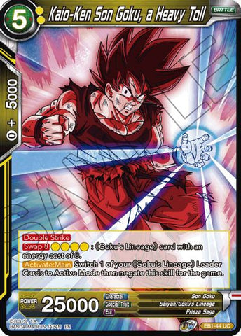 Kaio-Ken Son Goku, a Heavy Toll (EB1-44) [Battle Evolution Booster] 
