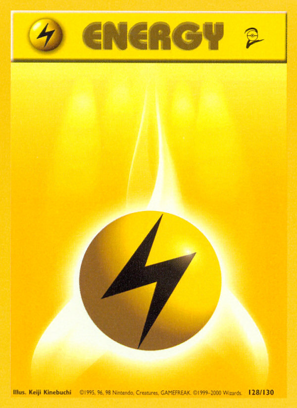 Lightning Energy (128/130) [Base Set 2] 