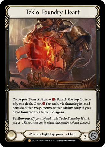 Teklo Foundry Heart [U-ARC004] (Arcane Rising Unlimited) Unlimited Rainbow Foil 