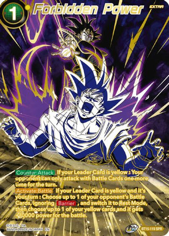 Forbidden Power (SPR) (BT15-119) [Saiyan Showdown] 