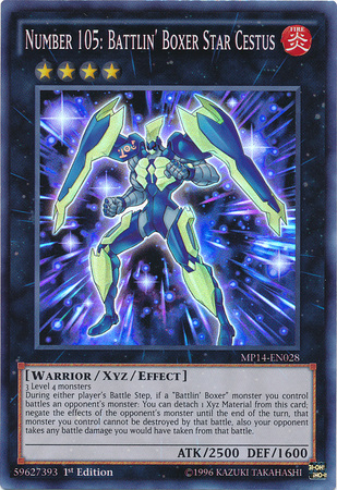 Number 105: Battlin' Boxer Star Cestus [MP14-EN028] Super Rare 