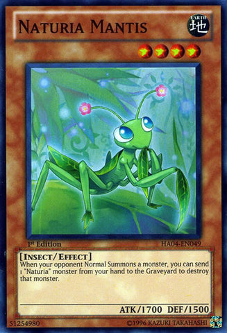 Naturia Mantis [HA04-EN049] Super Rare 