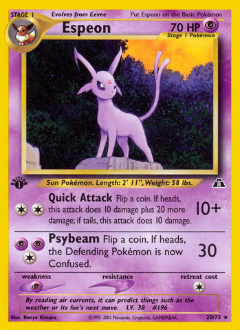 Espeon (20/75) [Neo Discovery 1st Edition] 