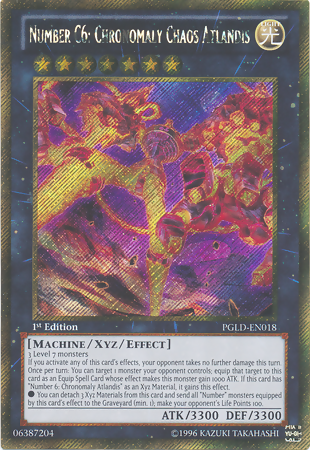 Number C6: Chronomaly Chaos Atlandis [PGLD-EN018] Gold Secret Rare 