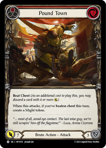 Pound Town (Red) [HVY035] (Heavy Hitters) Rainbow Foil 